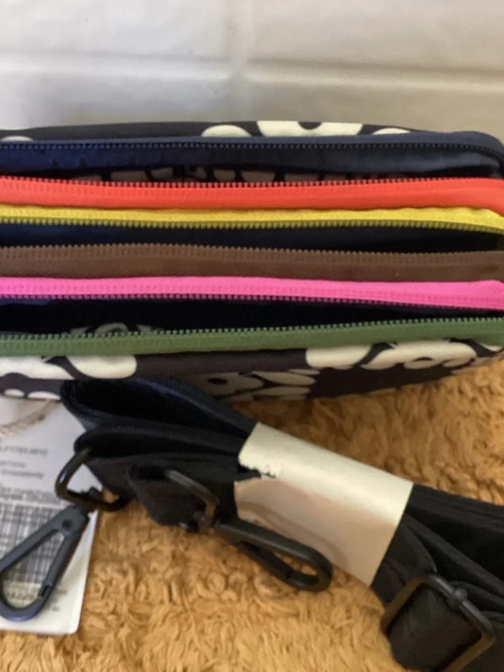 Orla Kiely Navy and White Floral Crossbody Bag